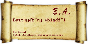 Batthyány Abigél névjegykártya